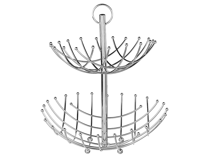 5five-2-tier-metal-fruit-basket-silver