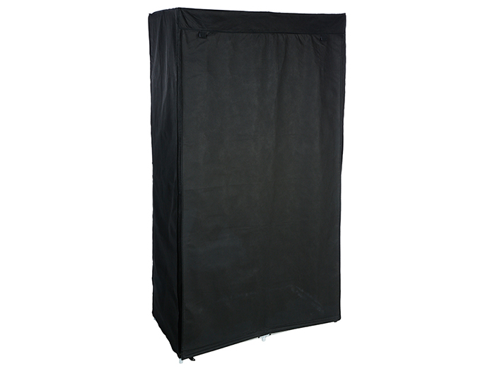 canvas-wardrobe-with-shelves-in-black-89cm-x-44-5cm-x-169cm