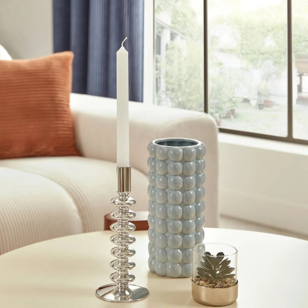 atmosphera-candle-holder-silver-21-cm