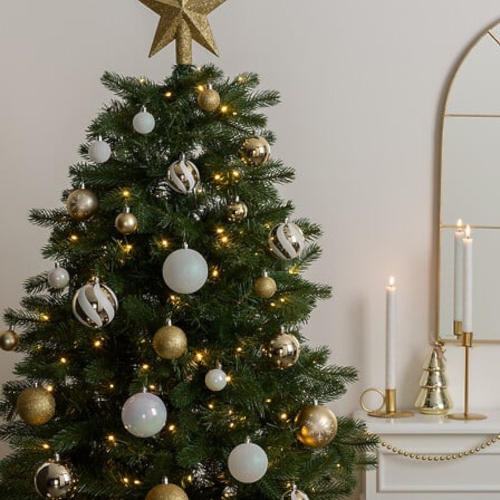 the-house-of-colors-60-piece-christmas-bauble-set-assorted-sizes-gold-and-white