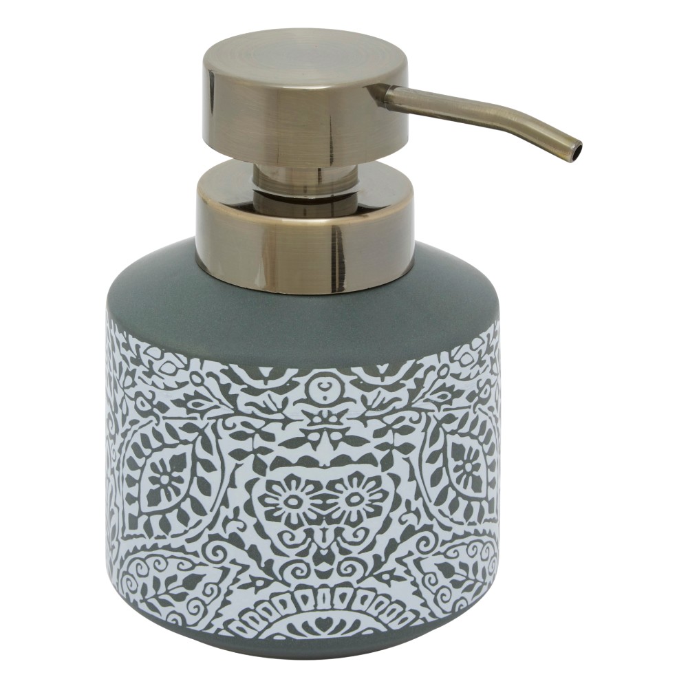5five-arboria-soap-dispenser-green-ceramic-300-ml-12-5-x-9-5-x-14-cm