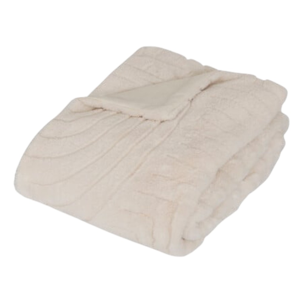 arka-jacquard-faux-fur-throw-ivory-180-×-230-cm