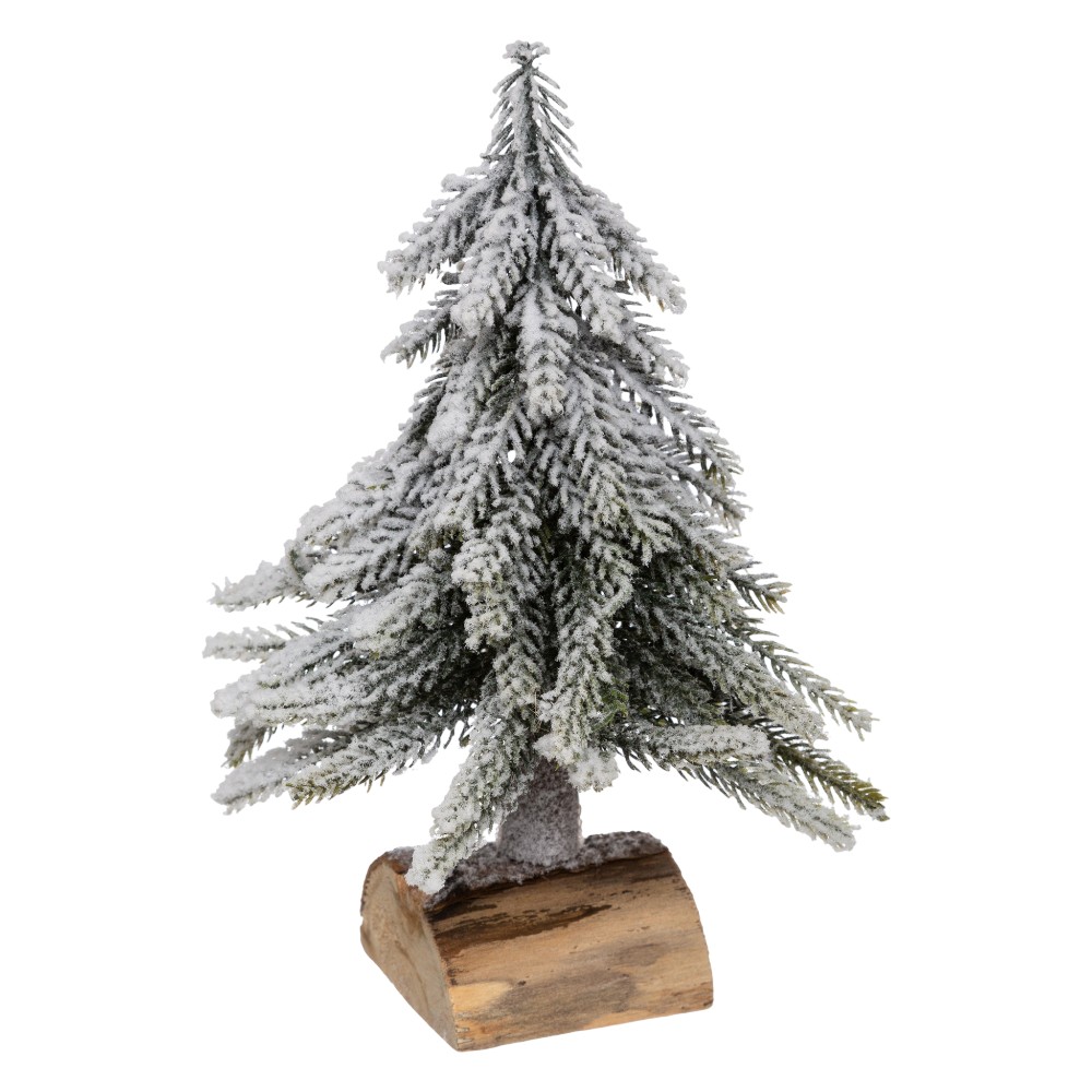 atmosphera-christmas-decoration-christmas-tree-on-wooden-base-20-cm-3-assorted-designs