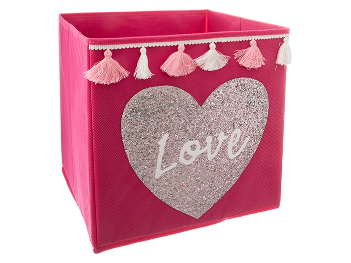 love-design-sequin-fabric-storage-box-in-pink