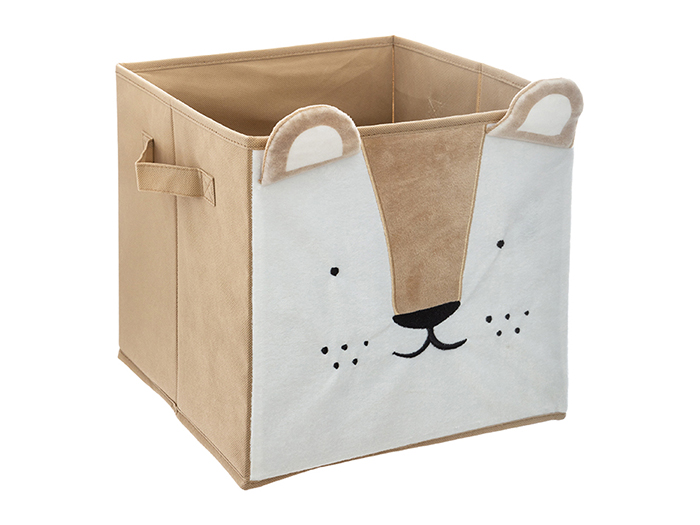 lion-face-design-folding-polyester-storage-box-30-cm