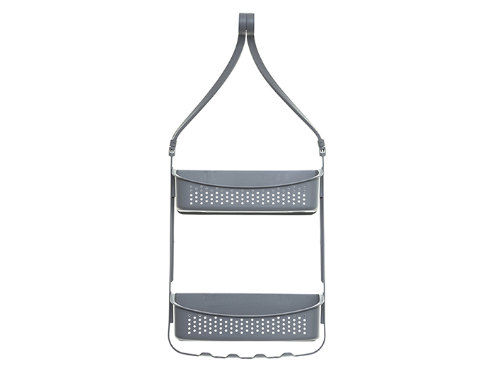 5five-flexible-2-tier-shower-caddy-grey