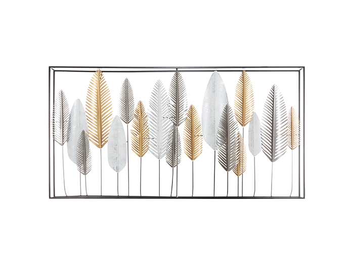 atmosphera-metal-leaves-design-wall-mural-decoration-134cm-x-68cm