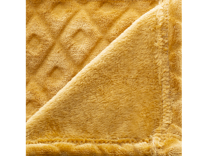 atmosphera-3d-flannel-blanket-throw-over-yellow-mustard-125cm-x-150cm