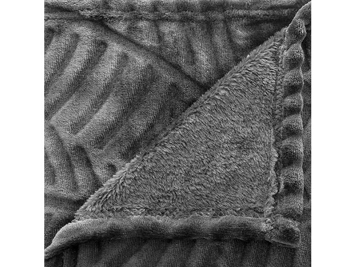 atmosphera-3d-leaf-design-flannel-blanket-throw-over-grey-125cm-x-150cm