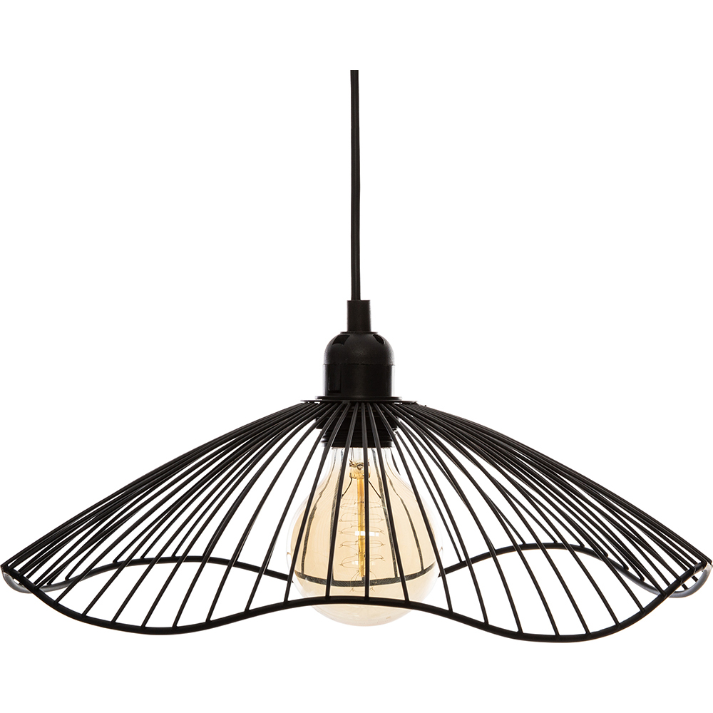 atmosphera-galt-metal-wire-pendant-light-black-34cm
