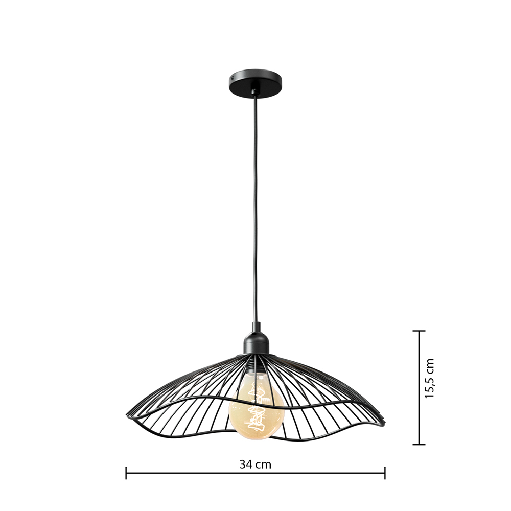 atmosphera-galt-metal-wire-pendant-light-black-34cm