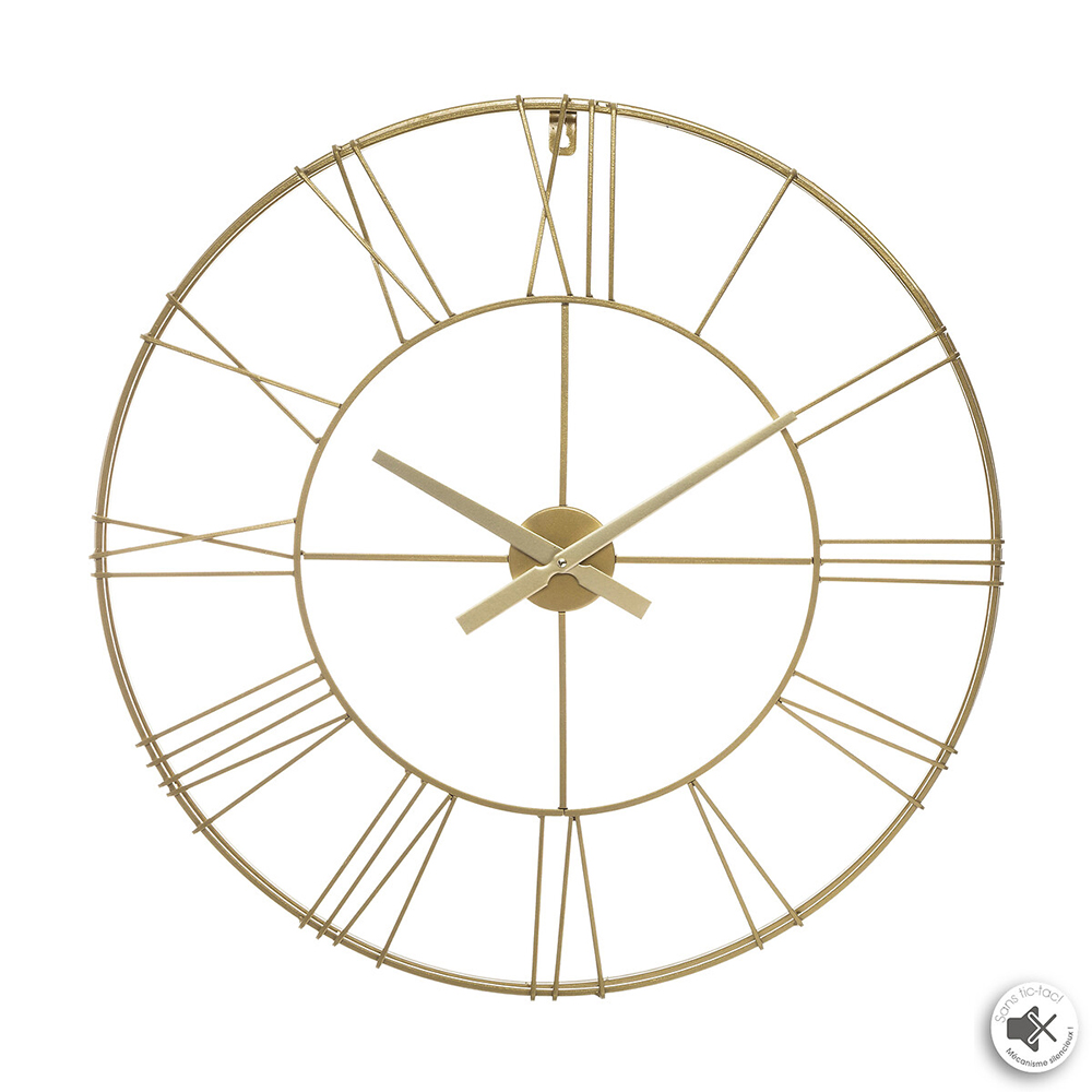 atmosphera-roman-numbers-metal-wall-clock-gold-70cm