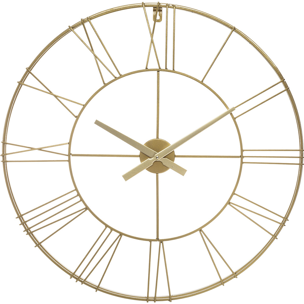 atmosphera-roman-numbers-metal-wall-clock-gold-70cm