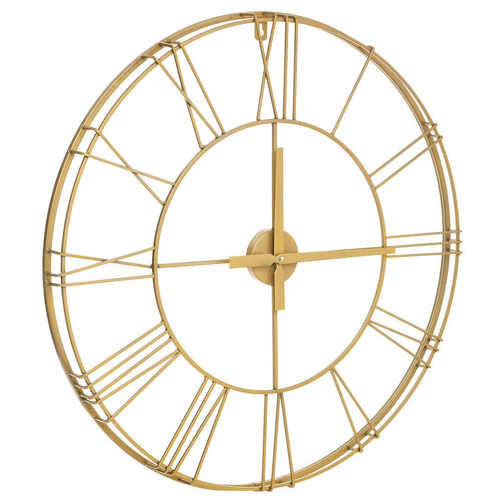 atmosphera-roman-numbers-metal-wall-clock-gold-70cm