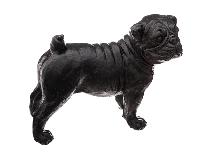 atmosphera-luca-resin-pug-dog-figurine-black-22-5cm