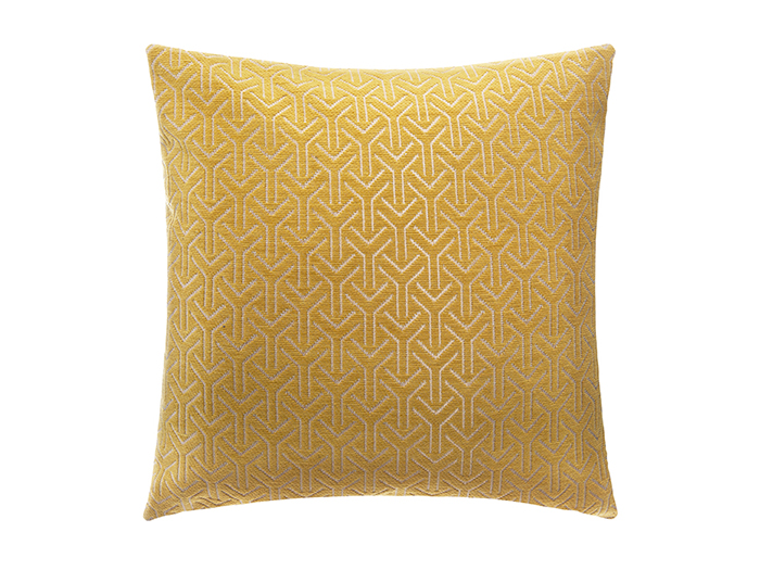 atmosphera-geo-design-square-cushion-cover-ochre-yellow-40cm-x-40cm
