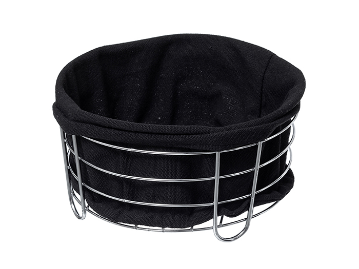 bistro-round-metal-and-textile-basket-in-black-25-cm