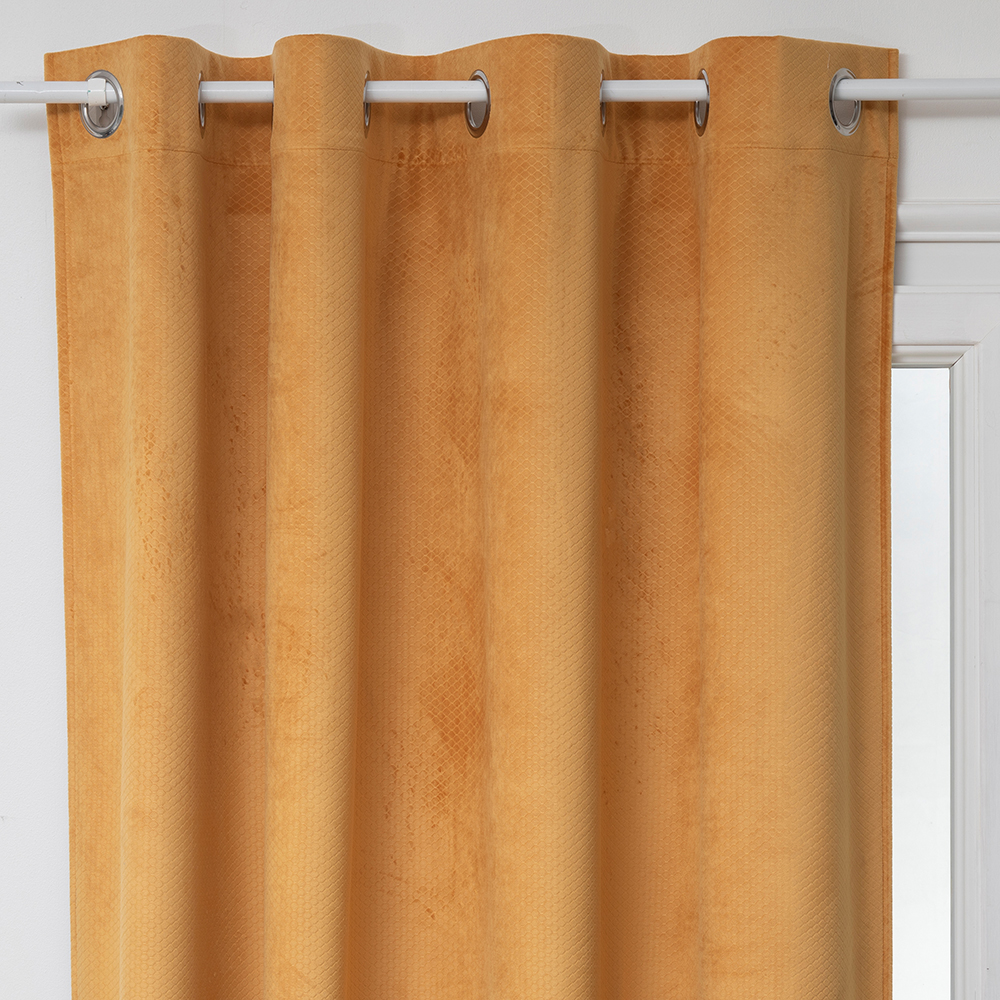 atmosphera-otto-velvet-blackout-curtain-mustard-yellow-140cm-x-260cm