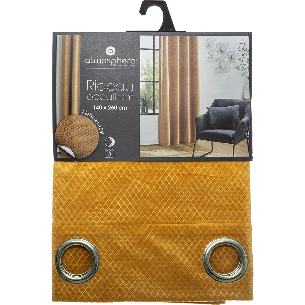 atmosphera-otto-velvet-blackout-curtain-mustard-yellow-140cm-x-260cm