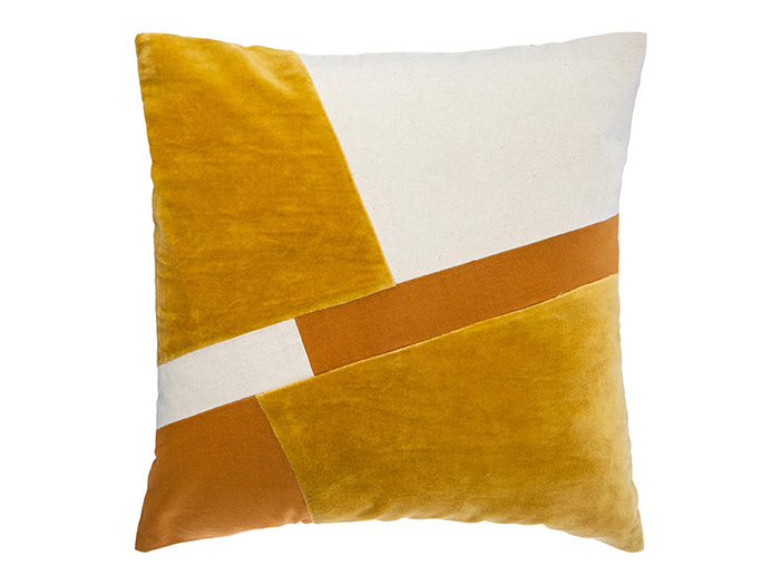 atmosphera-patch-velvet-square-cushion-yellow-and-orange-40cm-x-40cm