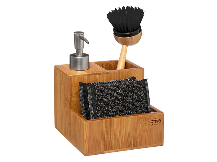 bamboo-kitchen-sink-caddy-with-liquid-soap-dispenser-sponge-and-brush-13-5cm-x-12cm-x-17cm