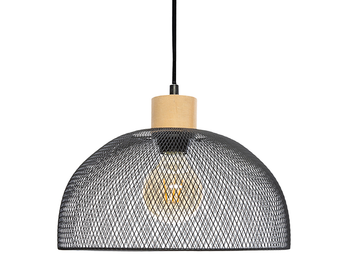 atmosphera-sam-metal-mesh-hanging-lights-black-30cm