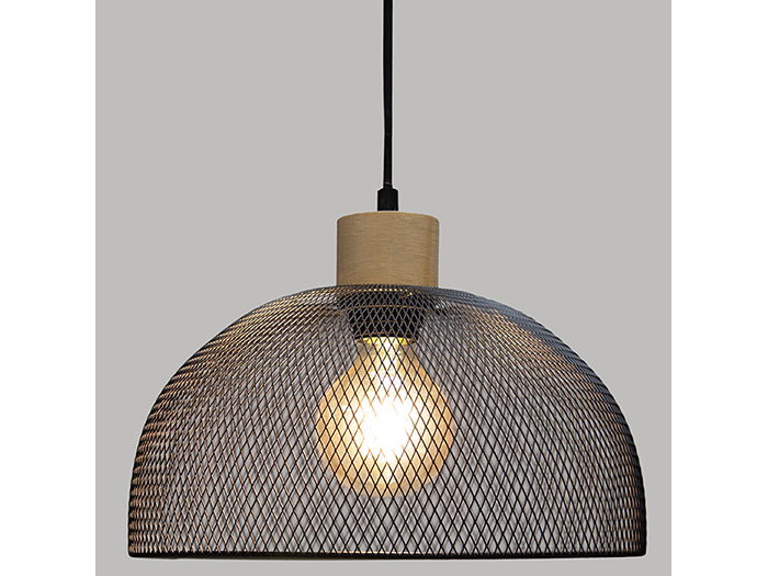 atmosphera-sam-metal-mesh-hanging-lights-black-30cm