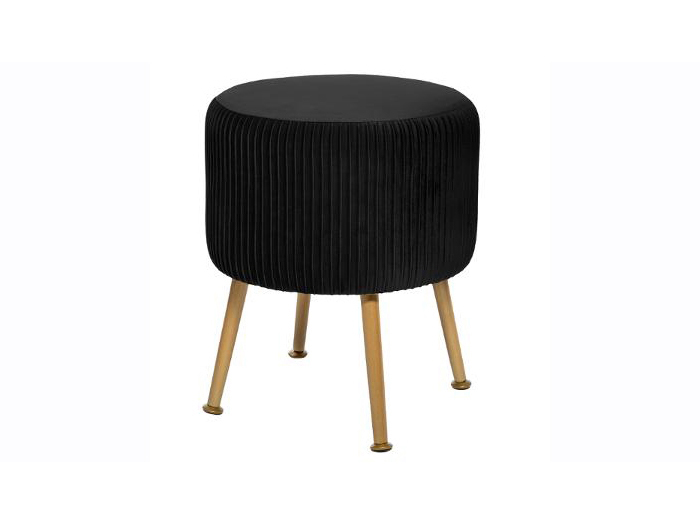 atmosphera-velvet-small-stool-black
