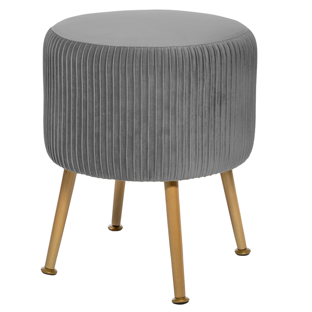 atmosphera-velvet-small-stool-grey