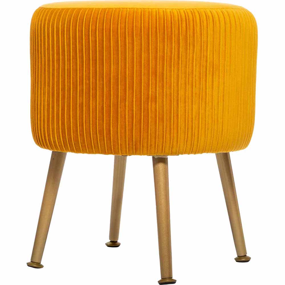 atmosphera-solaro-velvet-side-stool-mustard-yellow-35cm