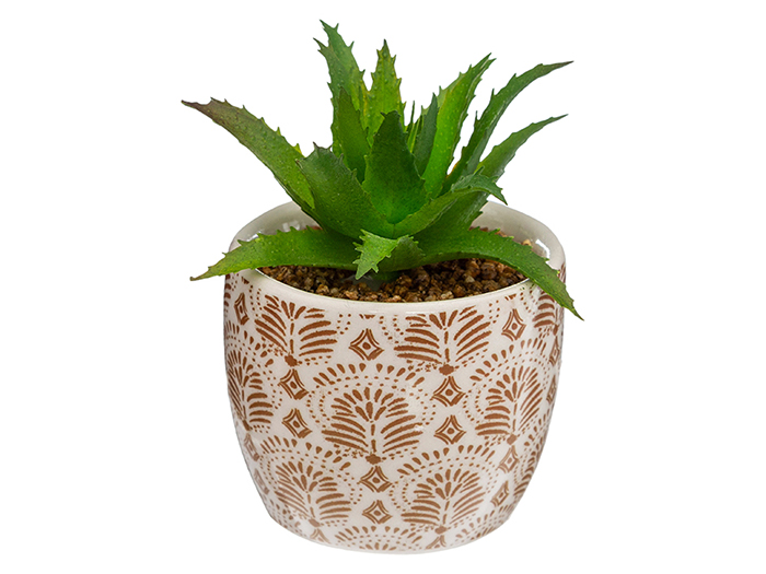 artificial-cactai-plant-in-mediterrean-print-ceramic-pot-4-assorted-colours-7cm-x-9cm