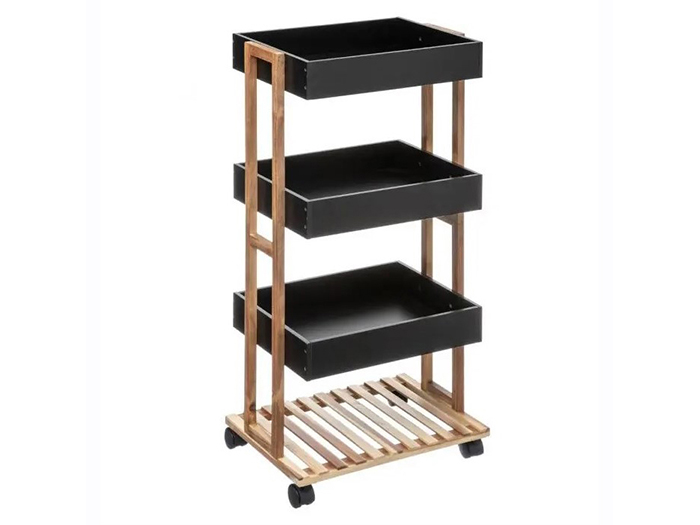 5five-bamboo-4-tier-storage-trolley-on-wheels-black