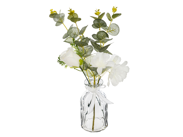 atmosphera-artificial-eucalyptus-flower-bunch-in-white-with-glass-vase-7-5cm-x-39-cm