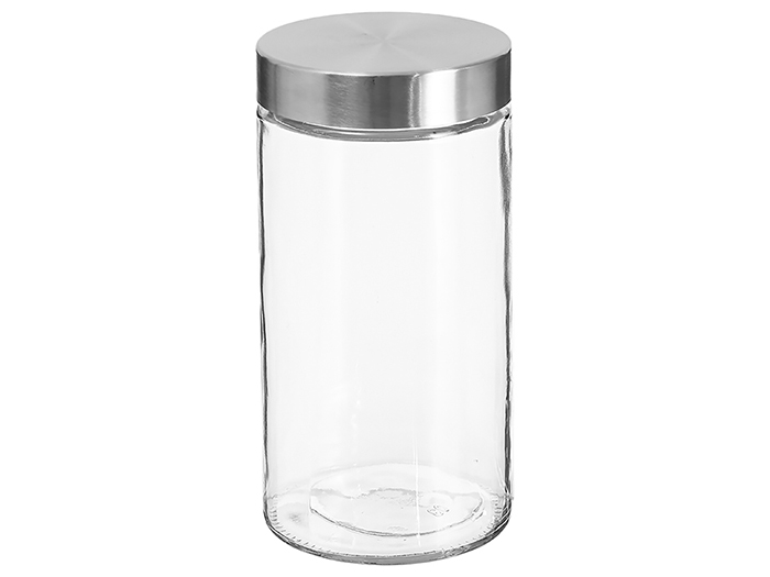 5five-storage-jar-glass-and-stainless-steel-1-7l-11cm-x-22cm