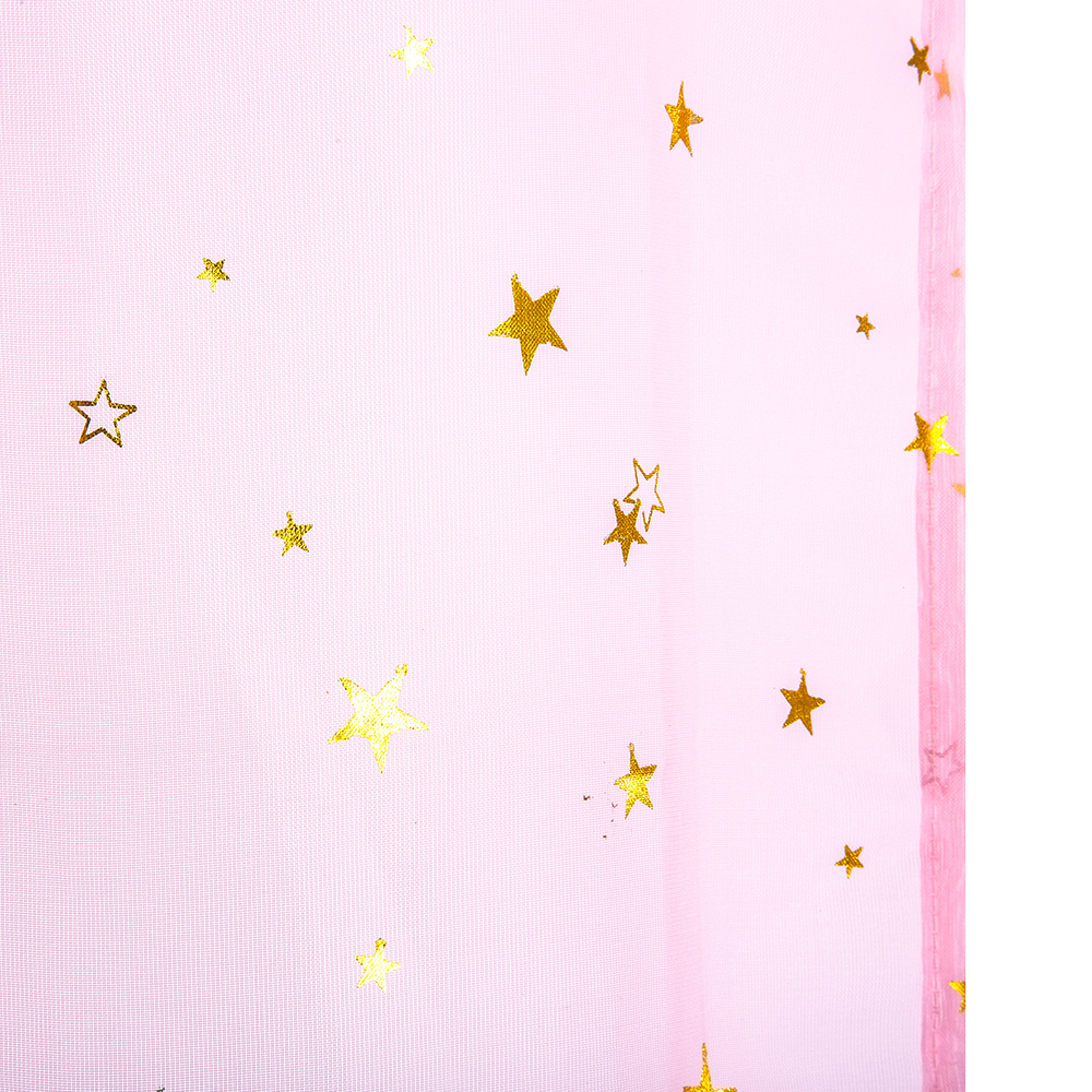 atmosphera-kids-foil-star-print-eyelet-sheet-curtain-2-assorted-colours