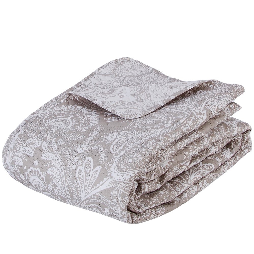 atmosphera-marie-polyester-bedspread-set-linen-beige-240cm-x-260cm