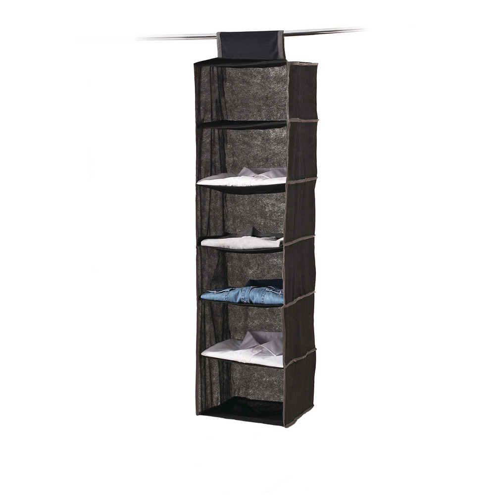 ClosetMaid Capsule 6-Cube Hanging Fabric Closet Organizer - Black