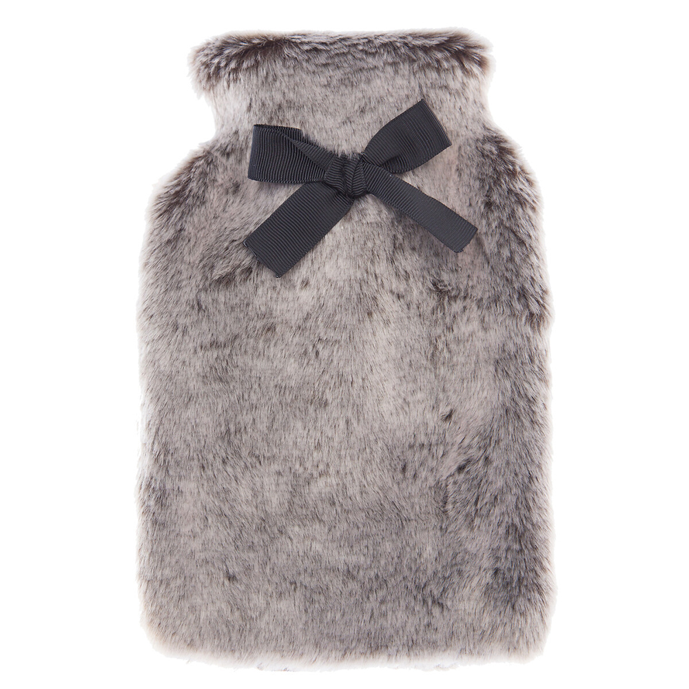 atmosphera-artificial-fur-hot-water-bottle-grey-280ml