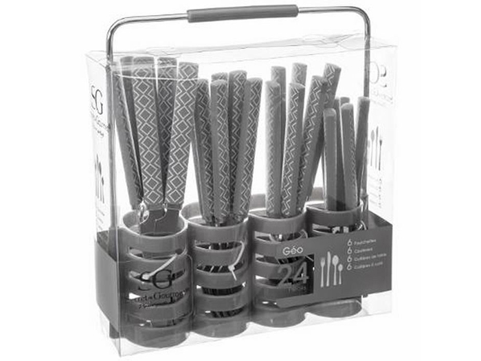 geo-ethnic-design-grey-cutlery-set-24-pieces-with-holder