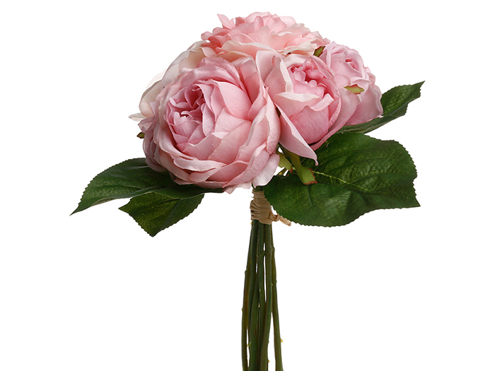 artificial-rose-bouquet-in-pink-32-cm