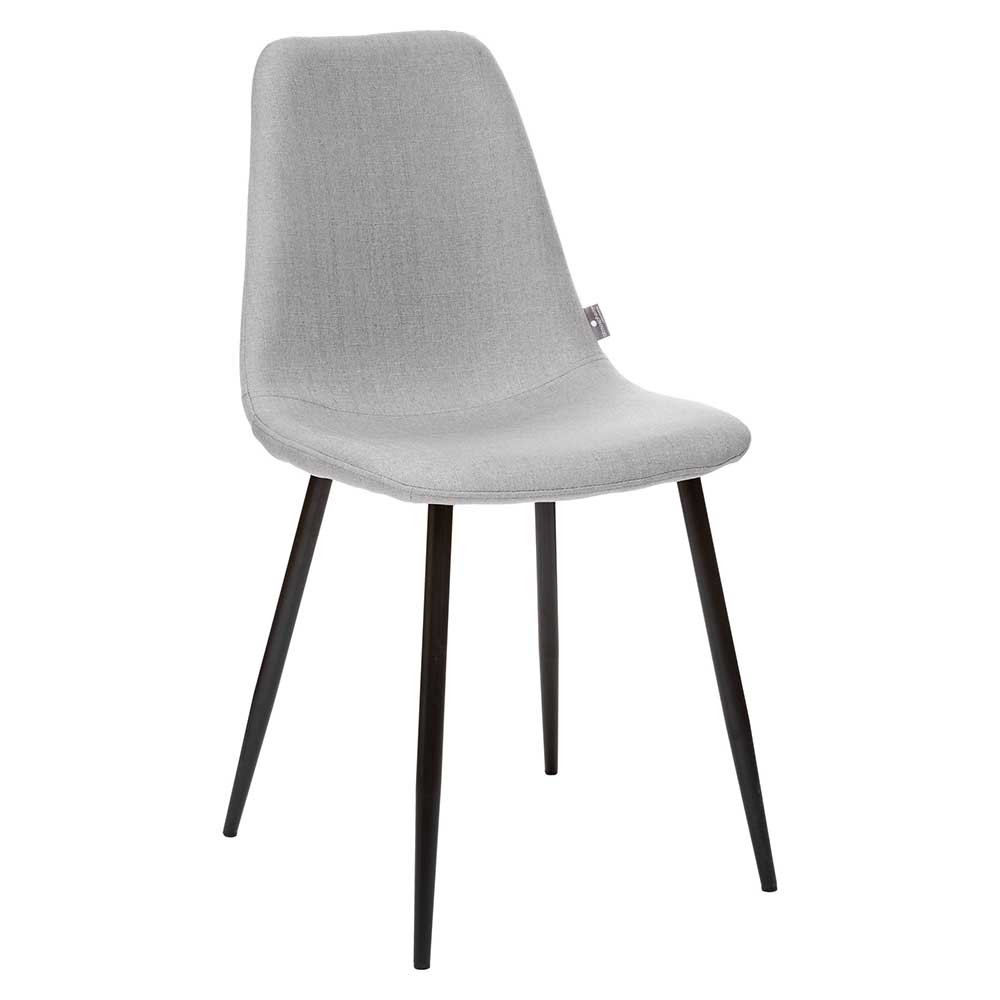 atmosphera-tyka-fabric-dining-chair-grey-with-black-legs