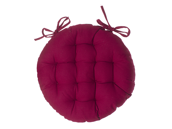 atmosphera-cotton-round-chair-seat-cushion-dark-magenta-40cm