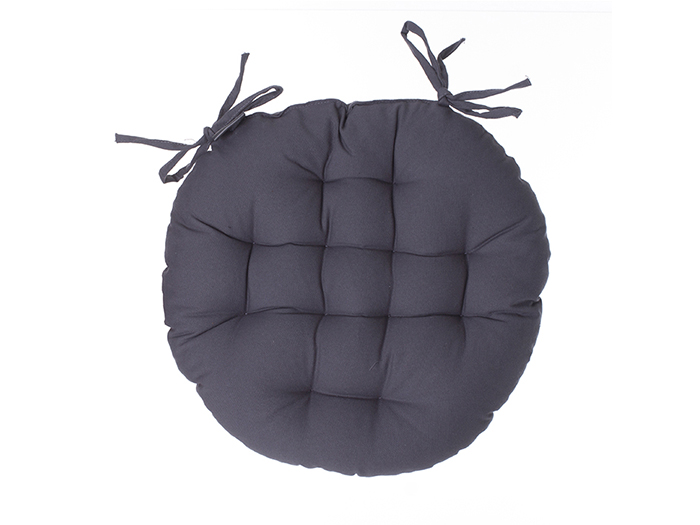 atmosphera-cotton-round-chair-seat-cushion-dark-grey-38cm