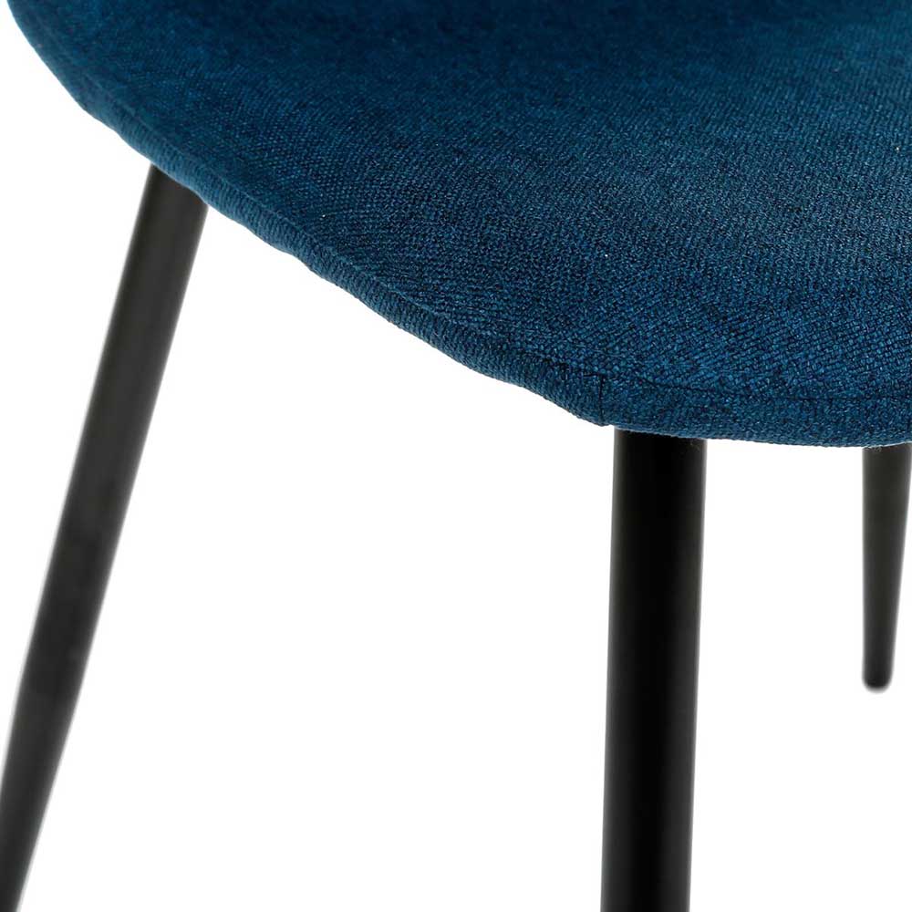 atmosphera-tyka-fabric-dining-chair-blue-with-black-legs