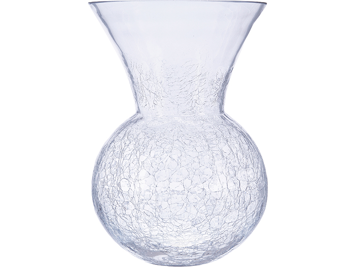 atmosphera-crackle-clear-ball-glass-vase-28-cm