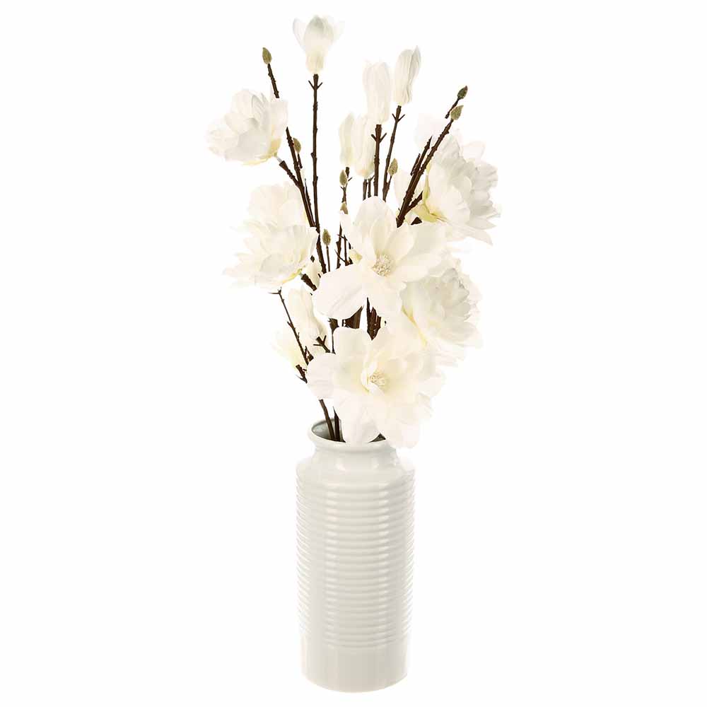 atmosphera-artificial-magnolia-flower-in-ceramic-vase