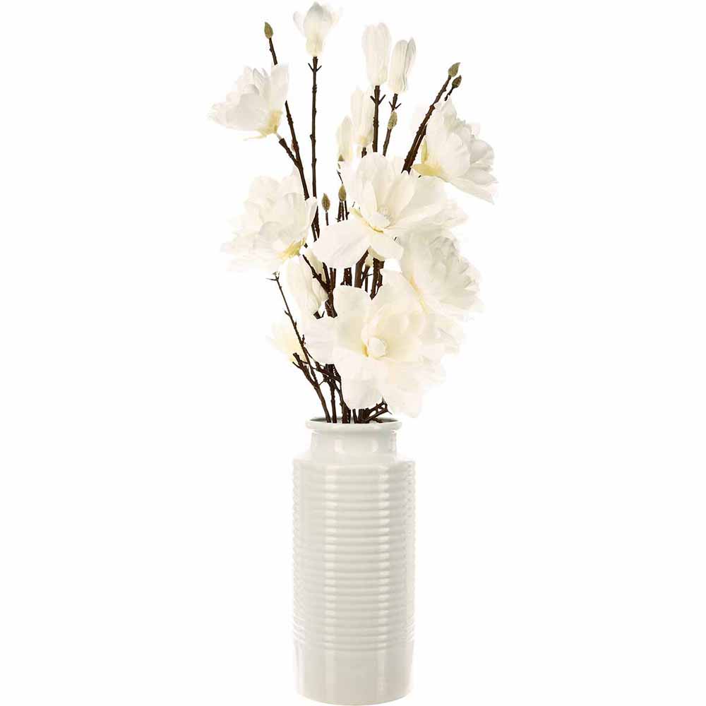 atmosphera-artificial-magnolia-flower-in-ceramic-vase