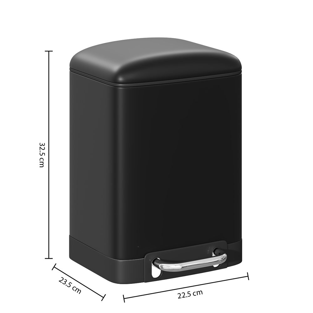 5five-ariane-pedal-waste-bin-with-soft-close-black-6l