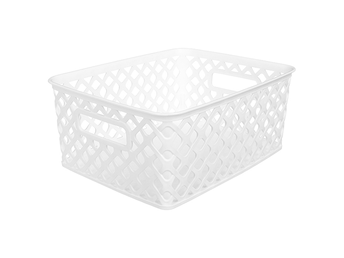 folk-white-perforated-storage-basket-25-5cm-x-19-5cm-x-10-5cm