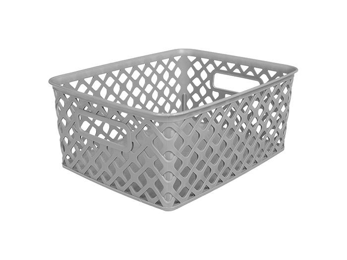 folk-grey-perforated-storage-basket-25-5cm-x-19-5cm-x-10-5cm